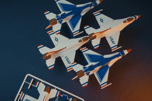 Thunderbirds F-16 Plane Kit Card
