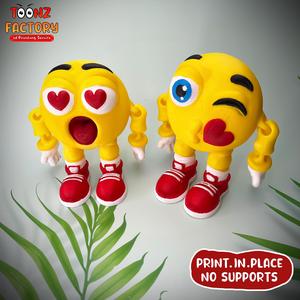 PRINT-IN-PLACE FLEXI KISS EMOJIS ARTICULATED
