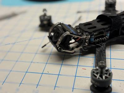 DJI O4 Pro Camera support and skid for Armattan Badger or Marmotte Wide Mode