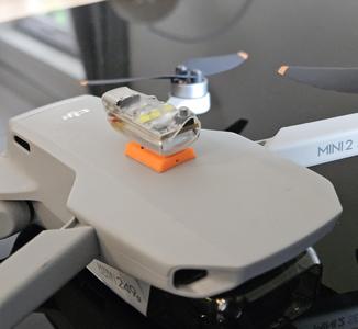 VIFLY/other strobe mount for DJI/other drones (under 1g for 250g drone laws)