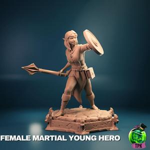 Female Martial Young Hero (battle pose)