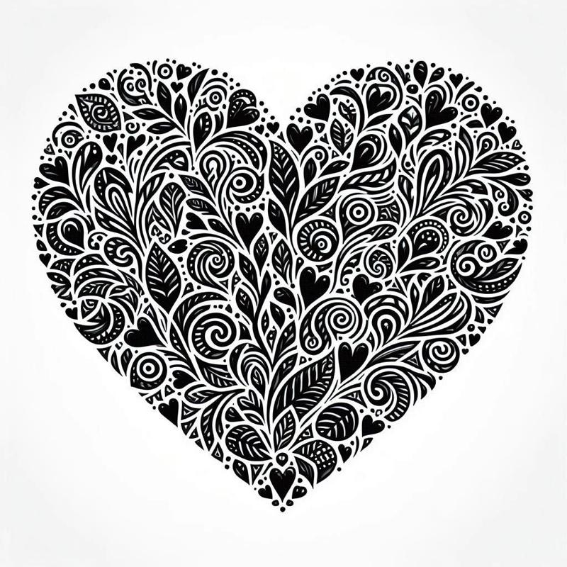 Four hearts 1 (two colours)