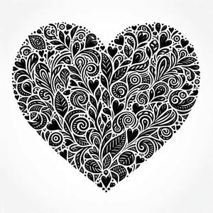 Four hearts 1 (two colours)