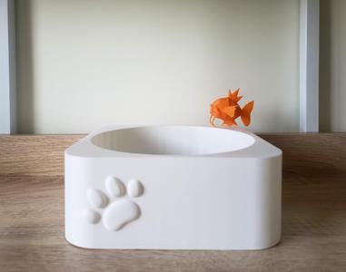 Pet bowl for cat or dog (paw)