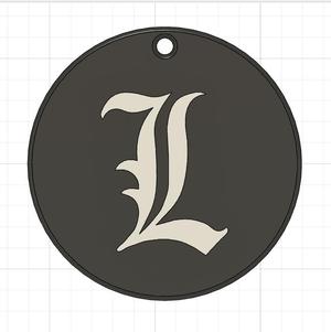 L Death Note Keychain