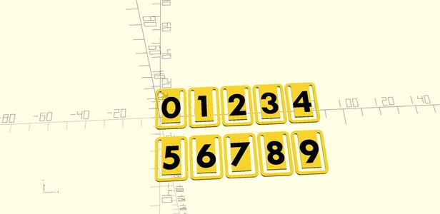 Paper clips with numbers
