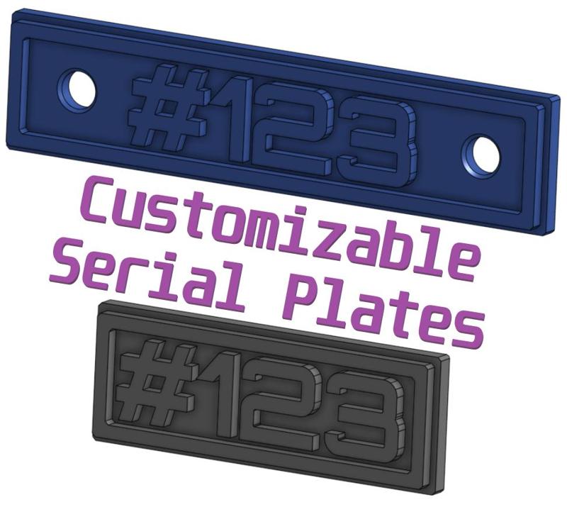 Customizable Serial Plates