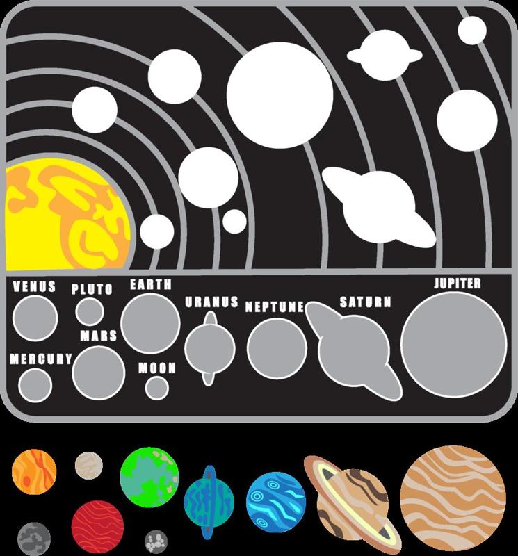 Educational kids' solar system puzzle