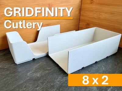 8x2 Gridfinity Besteck Organizer