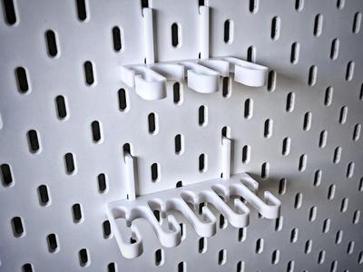 Waffle 1M USB Cable Holder for Skadis - 2 variants