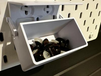 Ikea Skadis hinged tilt drawer
