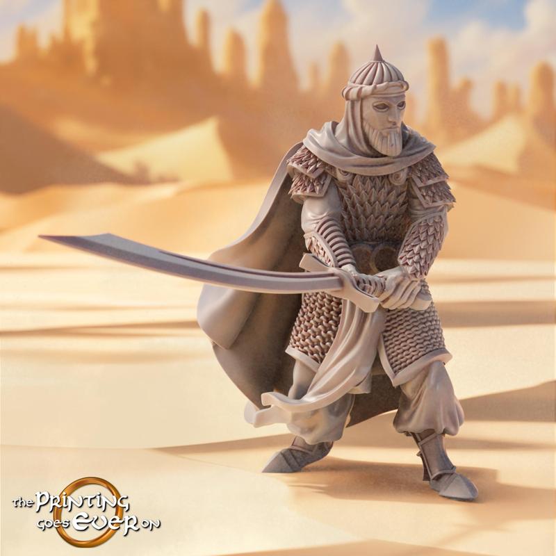 Arash, Emir of Scimitars - On Foot - Presupported