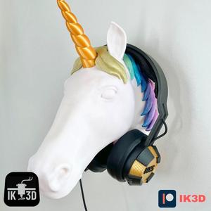 Unicorn Wall Mount Headphones Holder - Multiparts