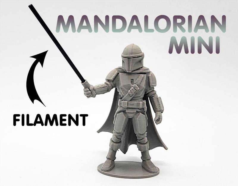 Mandalorian Miniature w/Filament Darksaber