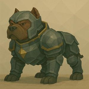 Armored dog Low Poly   