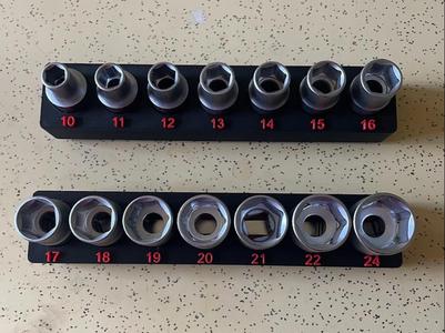 Wera 1/2" Drive Socket Set, Metric, Gridfinity
