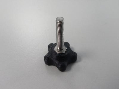 Star grip suitable for M4 screws and nuts