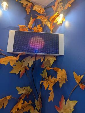 LED matrix display corner wall mount