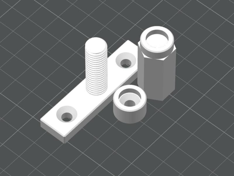 Adjustable door stop 30-50mm