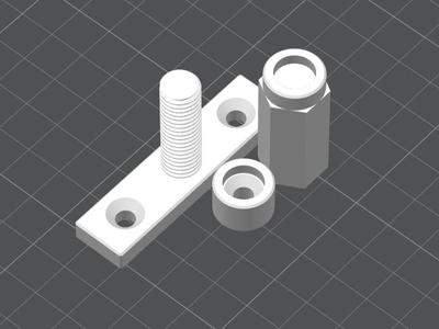 Adjustable door stop 30-50mm