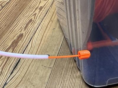 PTFE tube cap with filament lock