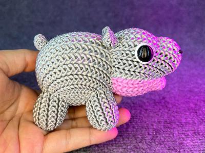 Cute Hippo Knitted - Crochet - Multicolor
