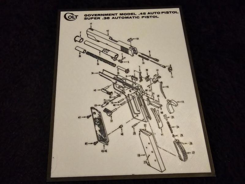 Colt 1911 schematic art