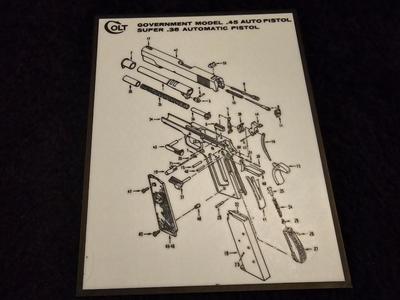 Colt 1911 schematic art