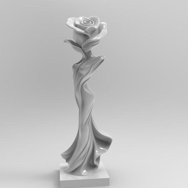 Elegant Marble Rose    