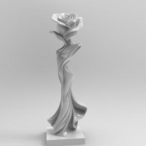 Elegant Marble Rose    