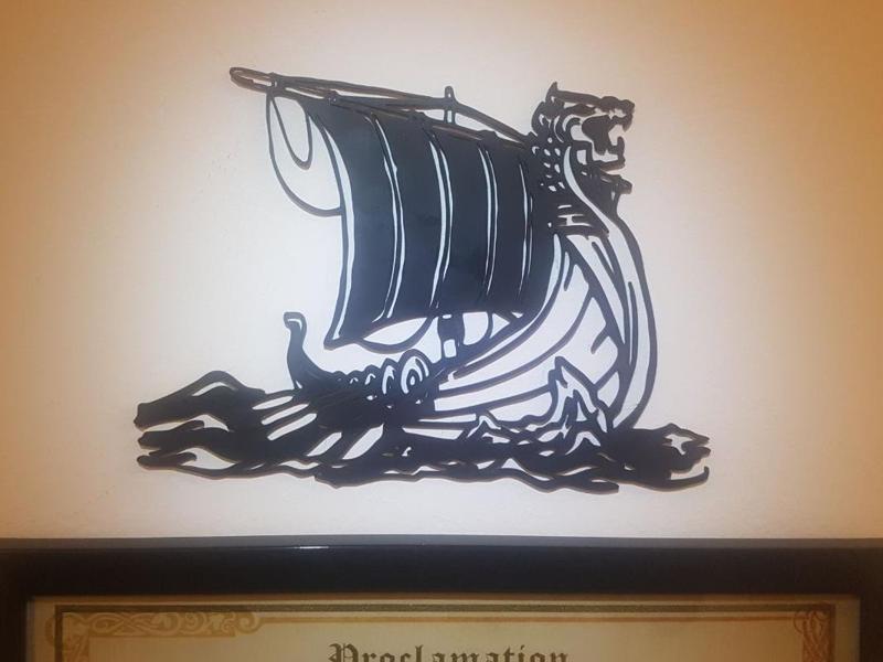 Viking ship wall decal