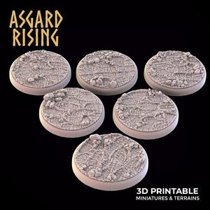 MUD 6 x Round Bases 25/28/30/32mm - PRESUPPORTED