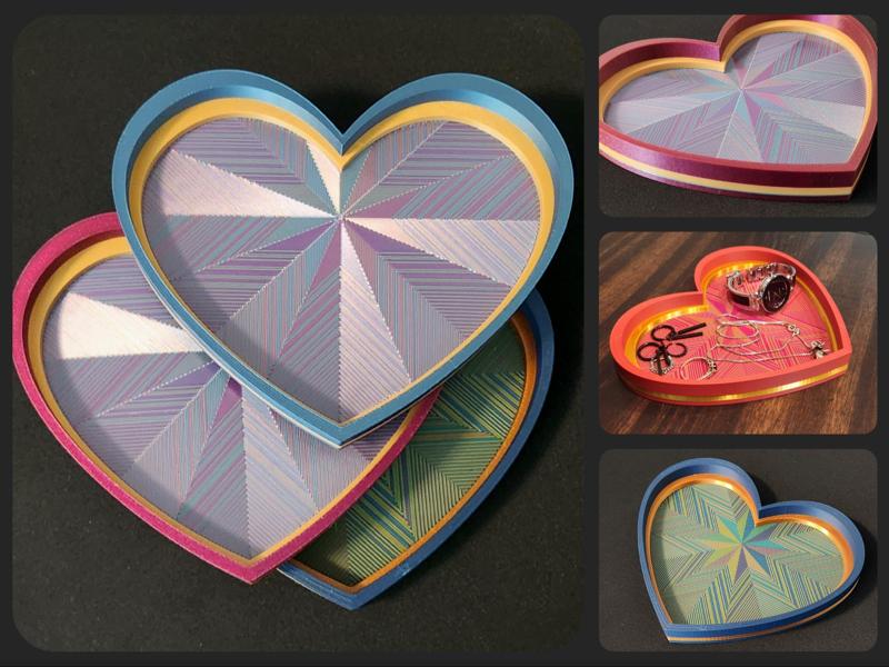 Heart-shaped Sunburst Catch-all Tray/Dish