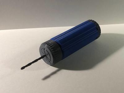 Drill Bit Handle with Collet Storage