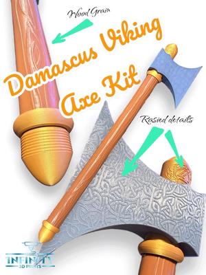 DAMASCUS BLADE VIKING AXE KIT 