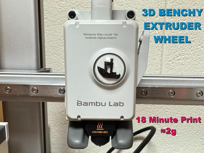 3D Benchy Extruder Wheel
