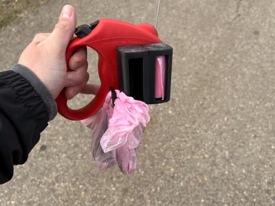 Dog Poo Bag Dispenser 2x - Leash Mount