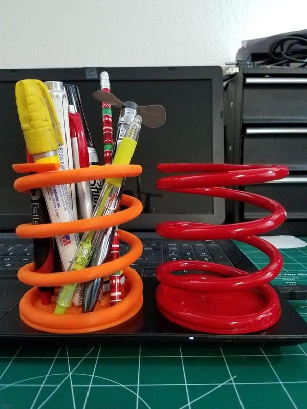 Coil Spring Pen Holder