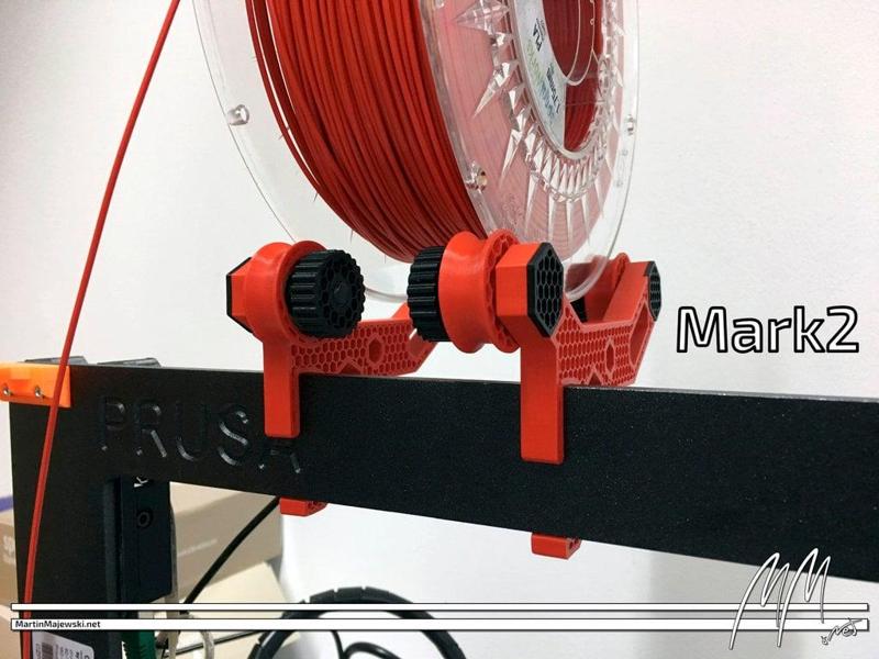 Prusa i3 MK2(s) & MK3 Spool Holder - Frame Mount - Top Loader