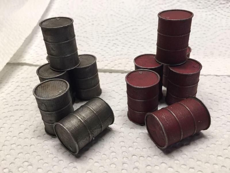 Miniature wargamming oil barrel