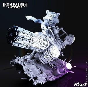 Wicked Marvel Avengers Endgame Rocket Racoon Sculpture STLs