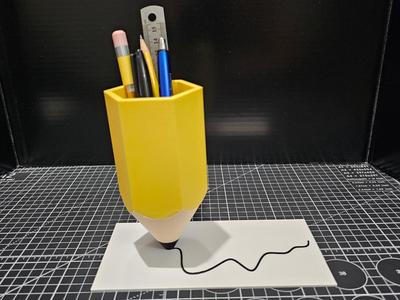 Pencil holder - Pencil with page - Multi parts