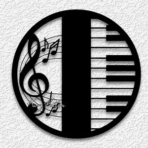 round piano keyboard music wall art musician band home decor