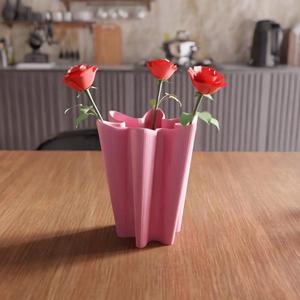 3D Modern Unique Vase STL File - 3D Printable Planter, Indoor Flower Vase, Home Decor, Desk Decor, 3D Print File, Gift for Her