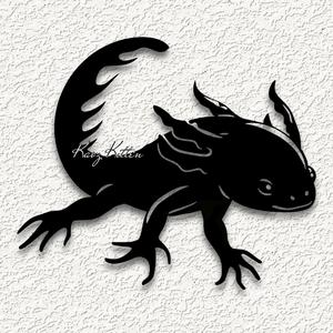 realistic axolotl wall art salamander home decor