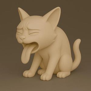 Vomiting Cartoon Cat   