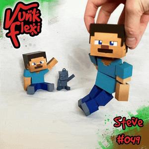 Minecraft Steve Flexi Print-In-Place + figure & keychain
