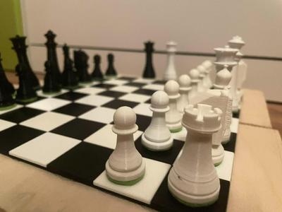 Chess set with chessboard