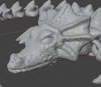Sea Serpent - flexi fidget toy - articulated - print in place