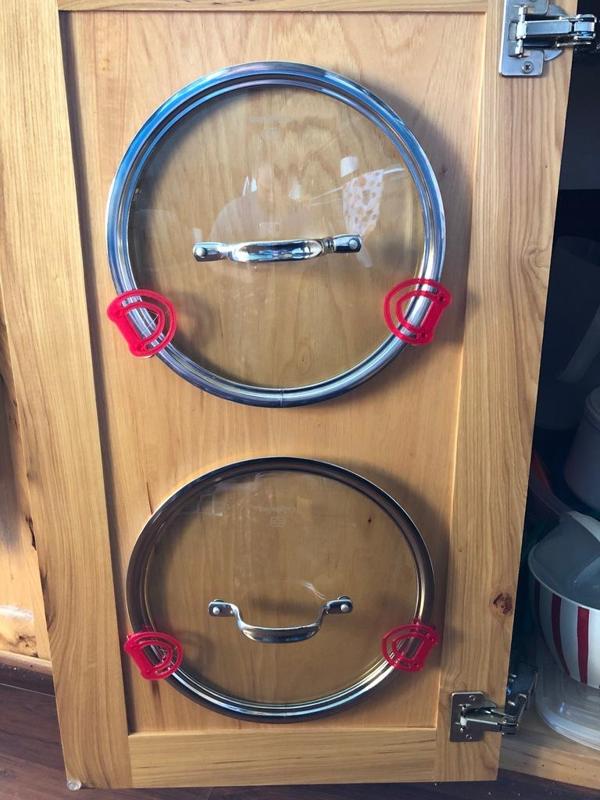 Kitchen Pot Lid Holder for Adhesive Strips